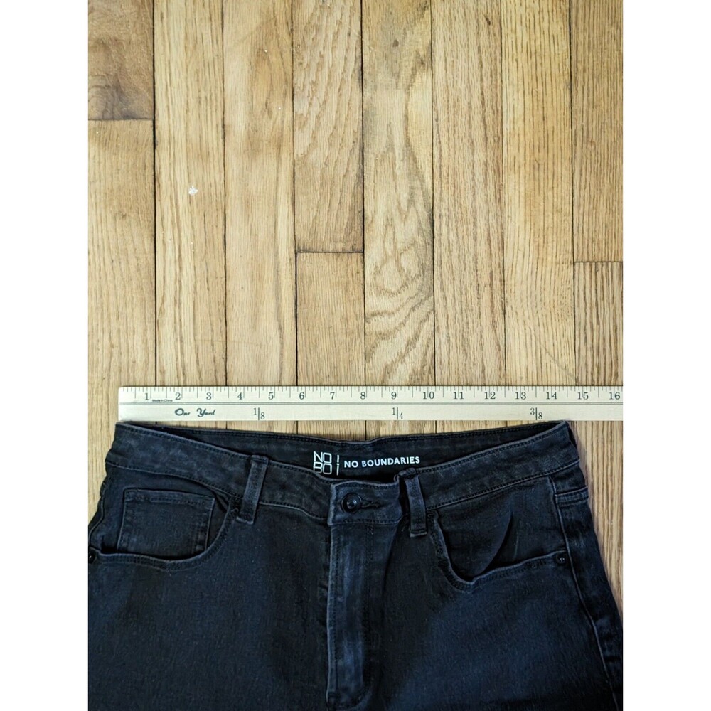 No Boundaries Juniors Jeans Black Denim Straight Leg Pants Size 15 - Picture 4 of 13